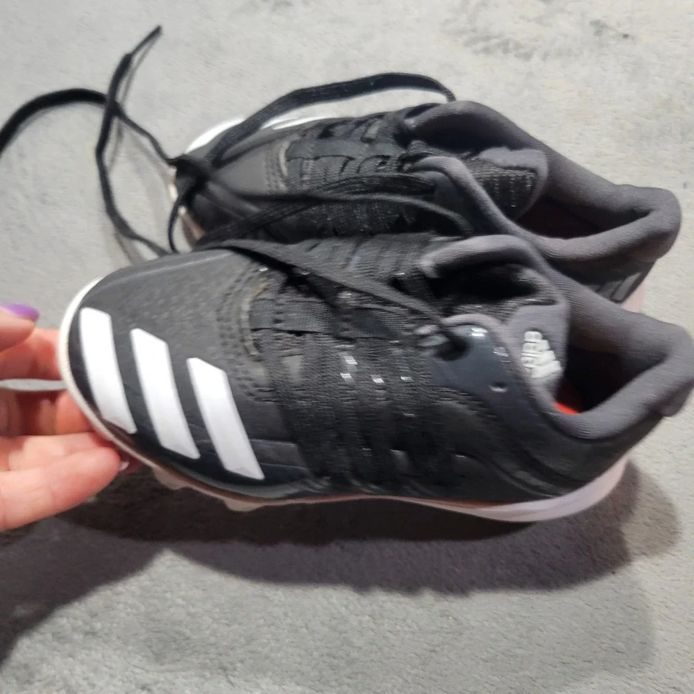Adidas‎ Baseball Cleats Kids 10K Black Afterburner 6 MD DB3107 Molded Spikes